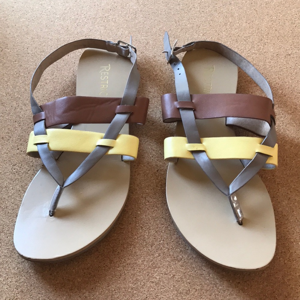 Restricted sandals size 6 with leather straps